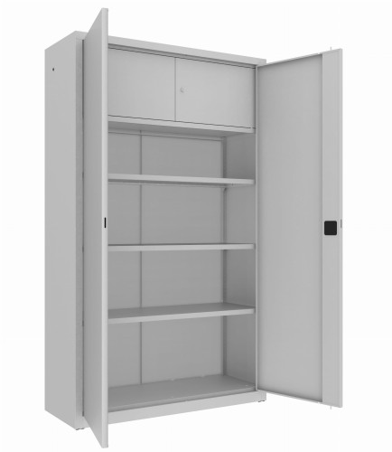 Metalowa szafa aktowa ze skarbczykiem SBM 213 m lx