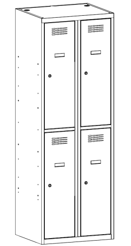Szafa ubraniowa BHP SUS 322 W st