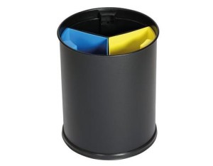 Kosz pokojowy BST 13l do segregacji - czarny