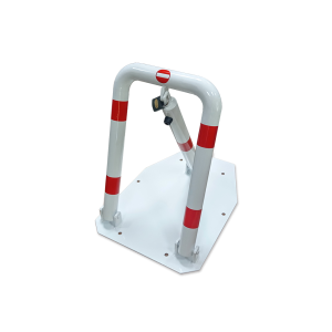 Blokada parkingowa słoń RW - zamykana na kłódkę biała/czerwone pasy