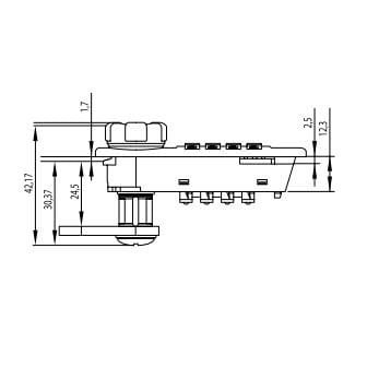 Zamek szyfrowy M224 do szafek metalowych