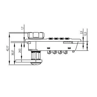 Zamek szyfrowy M224 do szafek metalowych