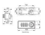Zamek szyfrowy M237 do szafek metalowych - lewy