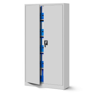 Biurowa szafa metalowa na akta JAN 900 x 1850 x 400 mm szara