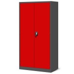 Warsztatowo-narzędziowa szafa metalowa SZYMON, 920 x 1850 x 500 mm, antracytowo-czerwona