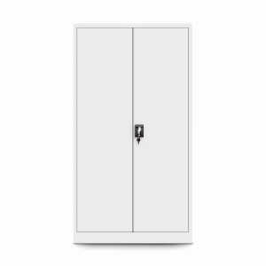 Biurowa szafa metalowa na akta z dodatkowym schowkiem TOMASZ 900 x 1850 x 450 mm biała