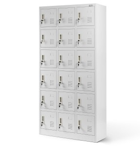 Skrytkowa szafa socjalna KAROL 900 x 1850 x 400 mm szara