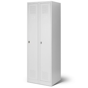 Szafa socjalna ubraniowa czterokomorowa KACPER II 600 x 1800 x 500 mm szara
