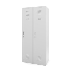 Szafa socjalna BHP ubraniowa czterokomorowa KACPER 800 x 1800 x 500 mm szara