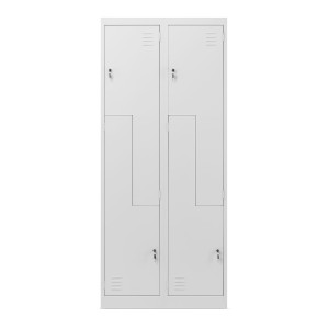 Szafa socjalna BHP na odzież czterokomorowa JULIA 800 x 1850 x 450 mm szara