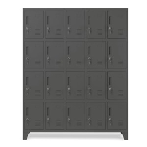 Szafa metalowa ze skrytkami ROBERT 1360 x 1720 x 450 mm antracytowa