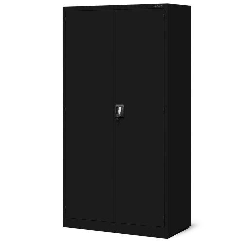 Warsztatowo-narzędziowa szafa metalowa SZYMON, 920 x 1850 x 500 mm, All Black: czarna