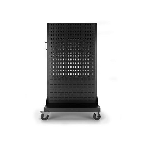 Ścianka warsztatowa, tablica na narzędzia MARIUSZ, 965 x 1555 x 610 mm, All Black: czarna