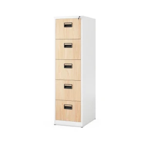 Metalowa szafa kartotekowa SARA V5 460 x 1630 x 620 mm Eco Design: biała/ dąb sonoma