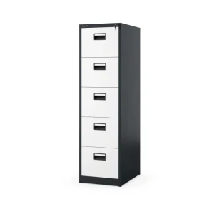 Metalowa szafa kartotekowa SARA V5 460 x 1630 x 620 mm antracytowo-biała