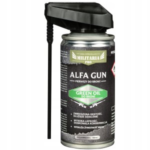 Olej do Czyszczenia Broni ALFA GUN Green Oil Wysoka Gęstość i Lepkość 150ml