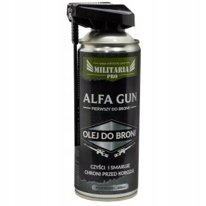 Olej do Broni Palnej Wiatrówki ALFA GUN 400ml Czyszczenie i Konserwacja