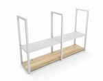 Półka kuchenna w stylu loft, z metalowym blatem; na wymiar - Haga