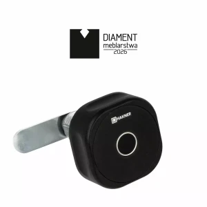 Zamek elektroniczny Roxi-F Hakner czarny mat L-30mm