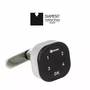 Zamek elektroniczny szyfrowy Roxi-C Hakner mat chrom L-30mm