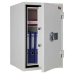 Sejf ASF 67 ognioodporny antywłamaniowy LFS 60 P klasa I Valberg elektroniczny jasnoszary RAL 7035