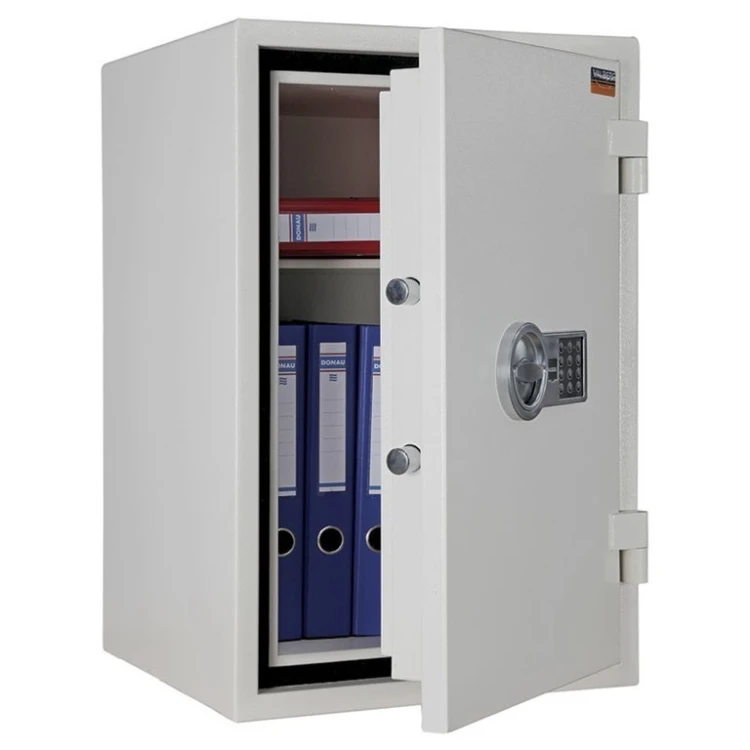 Sejf ASF 67 ognioodporny antywłamaniowy LFS 60 P klasa I Valberg elektroniczny jasnoszary RAL 7035