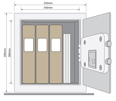 YSV390DB1 Duży Sejf Domowy - Biurowy Yale - Szkic