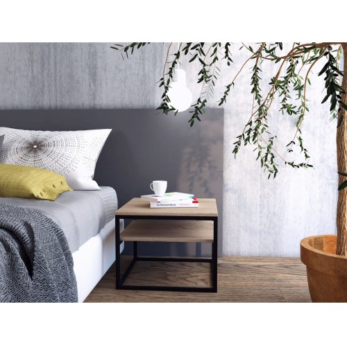 Stolik nocny - industrialny LUNA DOBLE