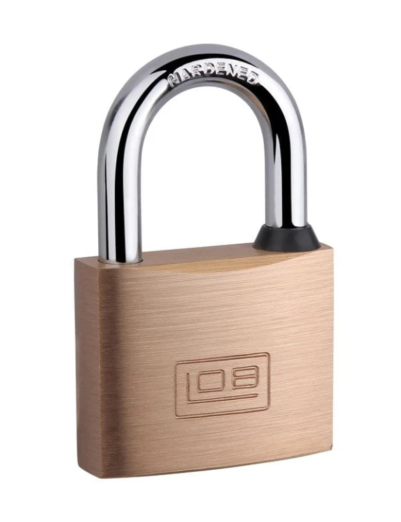 Kłódka KD40 mosiężna, zatrzaskowa w systemie 1 klucz LOB