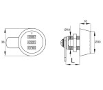 Zamek szyfrowy L 29 mm
