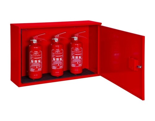 Szafka ochronna na 3 gaśnice 1/2 kg - zawieszana SG1/2-Z-3