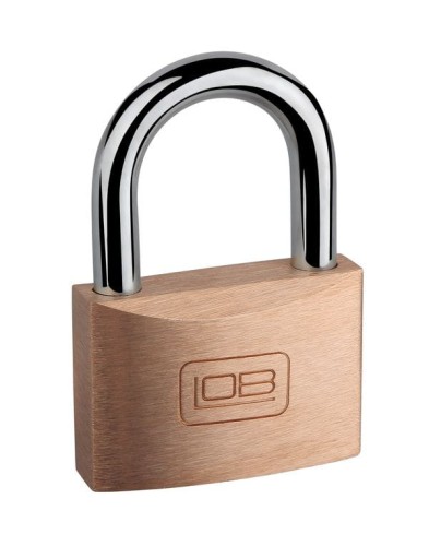 Kłódka KM40 mosiężna w systemie 1 klucz LOB