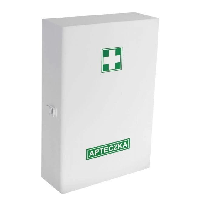 Apteczka metalowa A400 Boxmet Medical - zamknięcie na klamry
