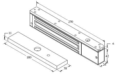 Zwora elektromagnetyczna Yale US06 270 kg