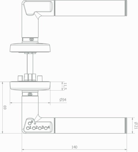 Klamka szyfrowa na kod PIN Assa Abloy 8812
