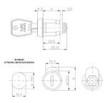 Zamek eurolock do mebli metalowych (np. szafy SUM W)