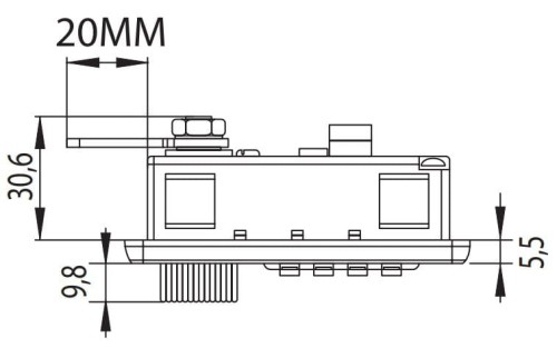 Zamek szyfrowy M237 do szafek metalowych - prawy