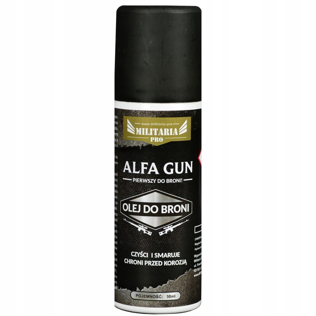 Olej do Czyszczenia i Konserwacji Broni Wiatrówki ALFA GUN 50ml Spray