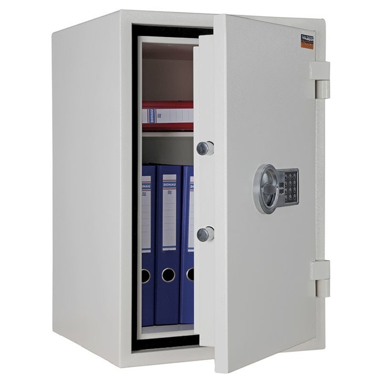 Sejf ASF 67 ognioodporny antywłamaniowy LFS 60 P klasa I Valberg elektroniczny jasnoszary RAL 7035
