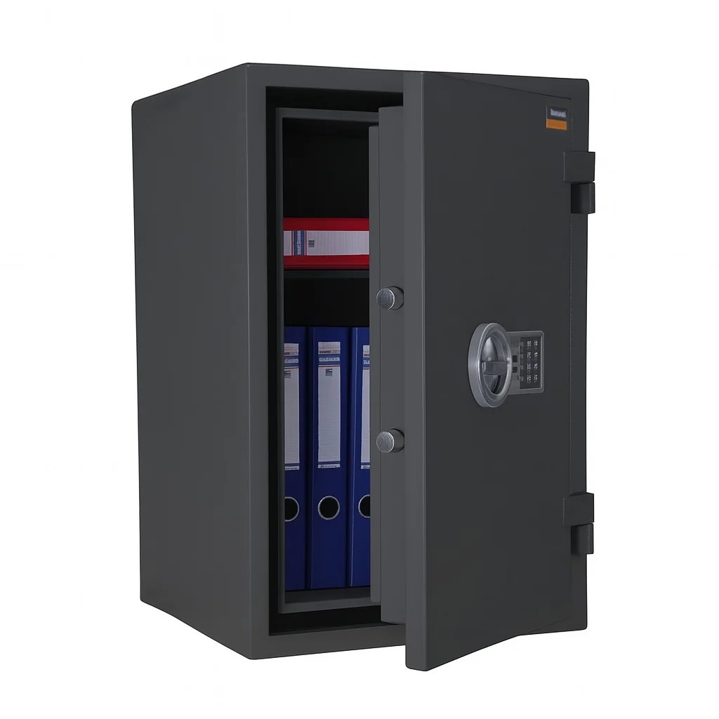 Sejf ASG 67 ognioodporny antywłamaniowy LFS 30 P klasa I Valberg elektroniczny kolor grafit RAL7024